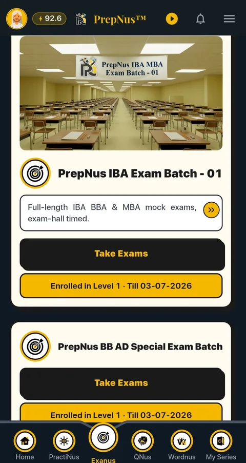 PrepNus Exanus mock exam batch